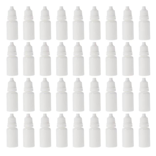 50pcs Bouteilles d’huile essentielle vides Bouteilles goutte à goutte Liquides simples Récipients de maintien Bouteilles 10ml Blanc 6X2CM on Productcaster.