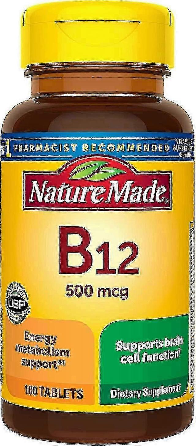 Nature Made Natur lavet vitamin b12, 500 mcg, tabletter, 100 ea on Productcaster.