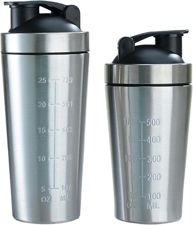 500ml Protein Shake Bottle Smoothie Shaker & Gym Powder Bottle Protein Mixes Shaker Cup Stainless Steel Water Bottle And Protein Shaker Reusable Gy... on Productcaster.