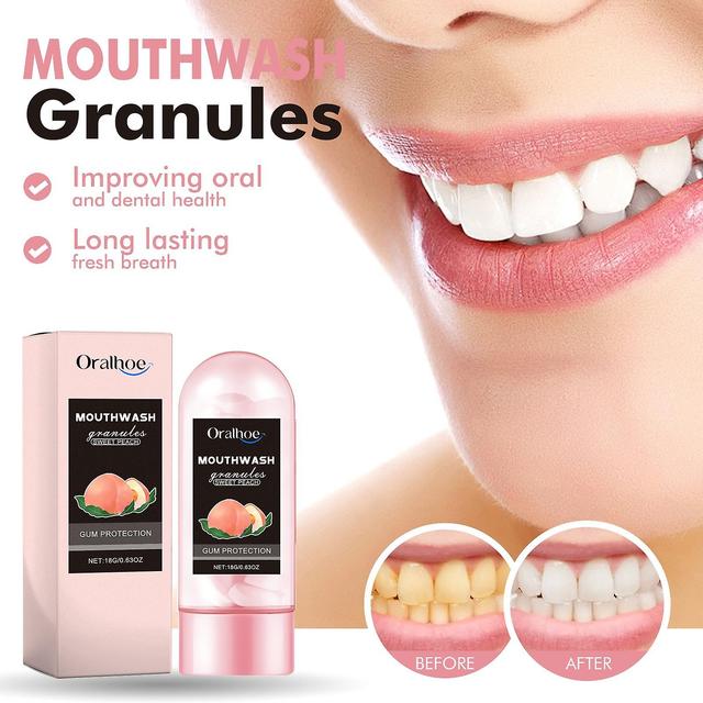 Flye Peachy Smile Whitening Gentle Cleanse Natural Peach Granule FLY2697 Pink on Productcaster.