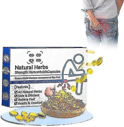 Natural Herbal Strength Hemorrhoid Capsules, Hemorrhoid Suppositories, Natural Hemorrhoid Relief Capsules For Women And Men 7pcs on Productcaster.