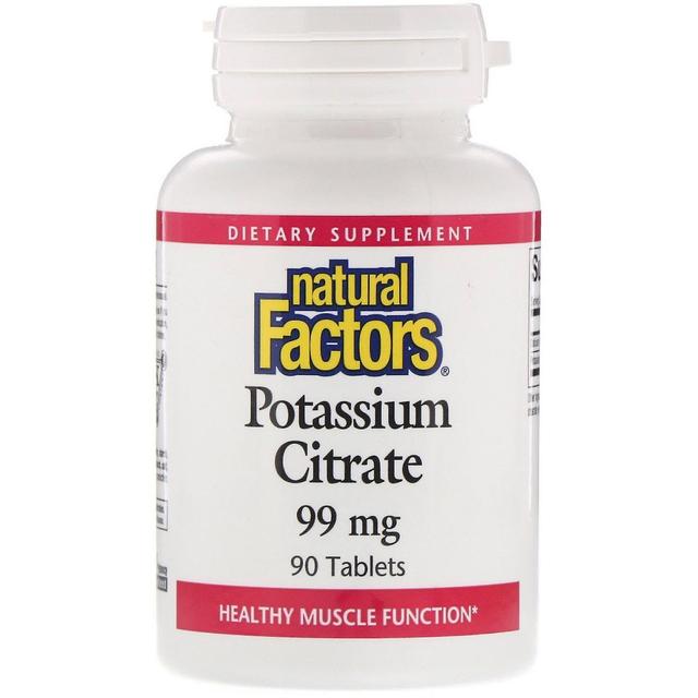 Natural Factors, Potassium Citrate, 99 mg, 90 Tablets on Productcaster.