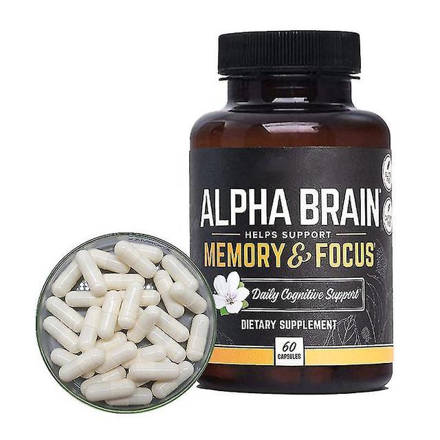 Nootropic Brain Supplement, 60 Count, For Men & Women - Caffeine Free Capsules For Focus, Brain & Memory - Cat's Claw, Bacopa, Oatmeal Straws on Productcaster.