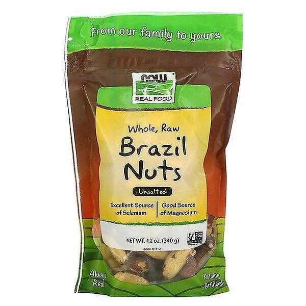 NOW Foods Agora Alimentos, Comida Real, Integral, Castanha do Brasil Crua, Sem Sal, 12 oz (340 g) on Productcaster.