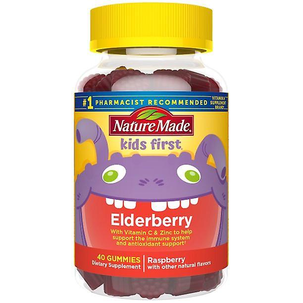 Nature made kids first elderberry gummies with vitamin c and zinc, 40 count on Productcaster.