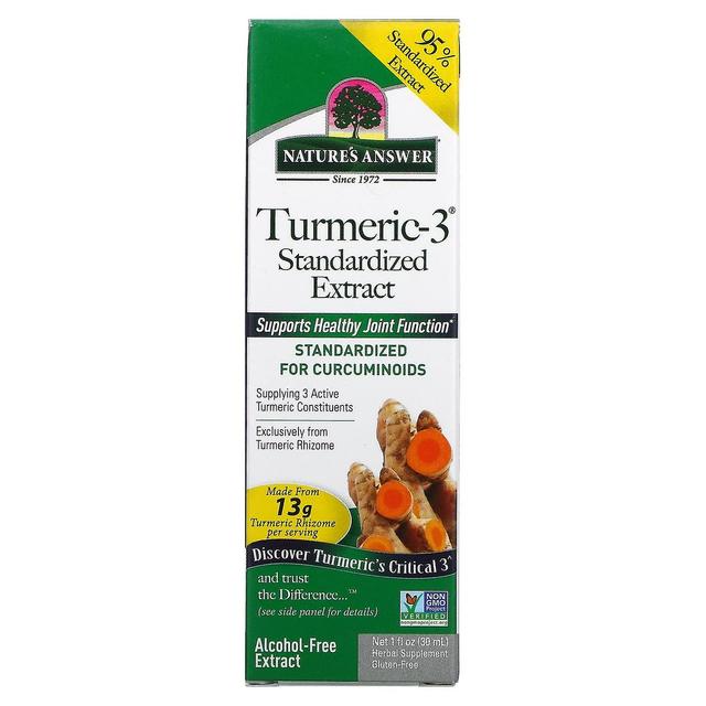 Nature's Answer, Turmeric-3, Alcohol-Free, 1 fl oz (30 ml) on Productcaster.