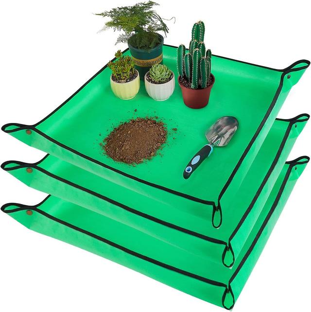 Kryc-repotting Mat For Indoor Plant Transplanting And Mess Control 27"x 27" Thickened Waterproof Potting Tray Foldable Succulent Potting Mat Portable on Productcaster.