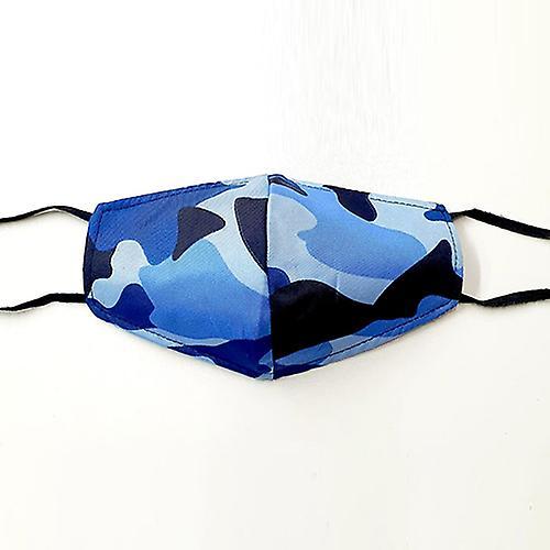 Giftscircle Fancy Cloth Face Mask Camo Blue & Black, Pack of 10 (Pack of 1) on Productcaster.