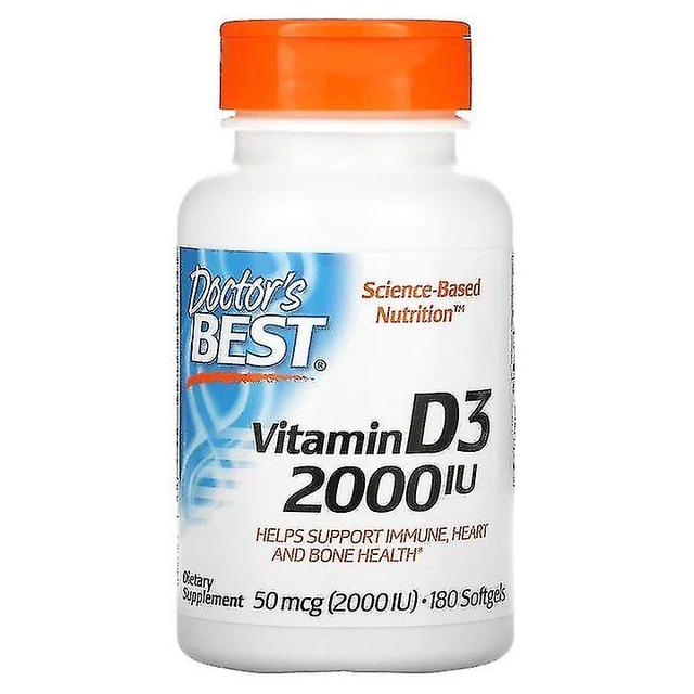 Doctor's Best Vitamin D3 2000iu Softgels 180- on Productcaster.