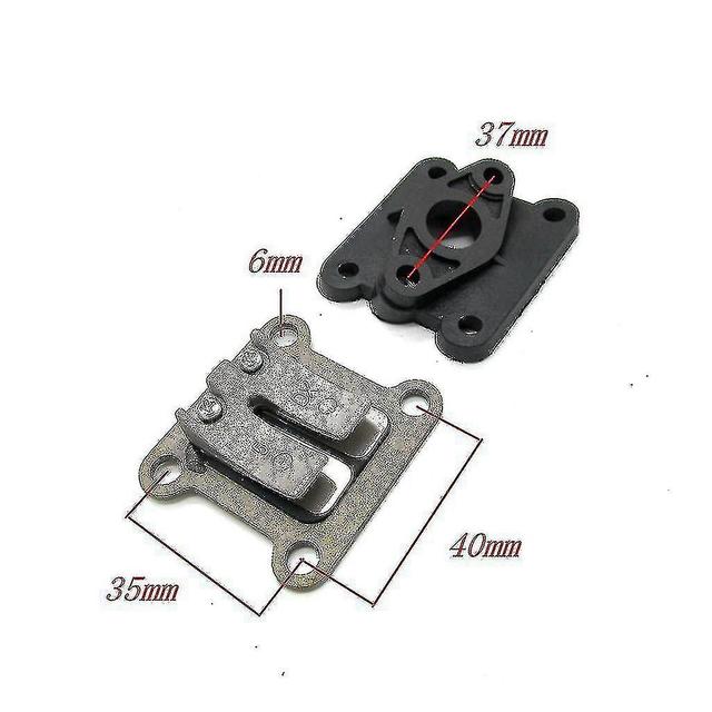 2 uppsättningar 40-6 liten sportbil 49cc insugningsventil tvåtakts liten längdåkning inloppsrör ventil stycke tillbehör on Productcaster.