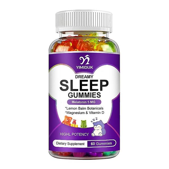 Eccpp Bonbons gélifiés à la mélatonine avec biotine + vitamine d’aide au sommeil au collagène pour le stress, le sommeil et l’anxiété 1 Bottles on Productcaster.