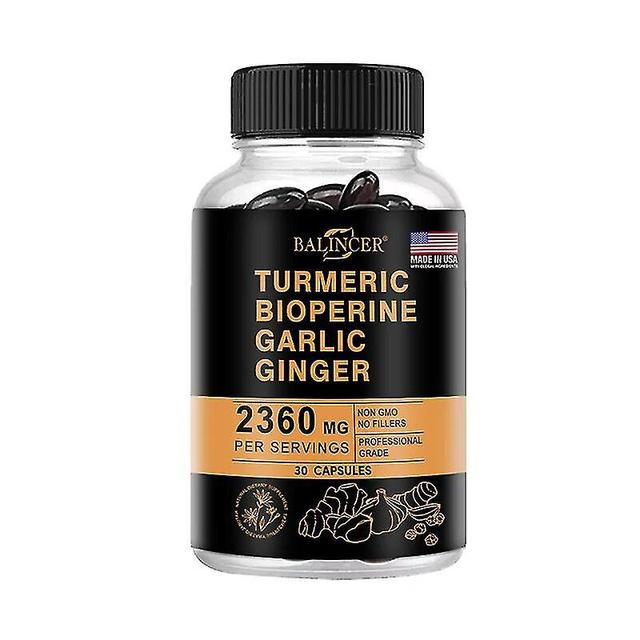 Mike 4-i-1 gurkemeje ingefær supplement med pepperin 2360 mg med hvidløg curcumin sort peber, for fælles, fordøjelsessystemet & immunforsvar 30 cou... on Productcaster.