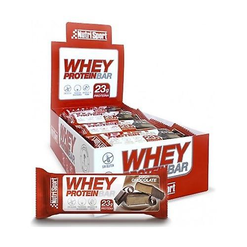 Nutrisport Chocolate whey protein bar 12 bars of 70g (Chocolate) on Productcaster.