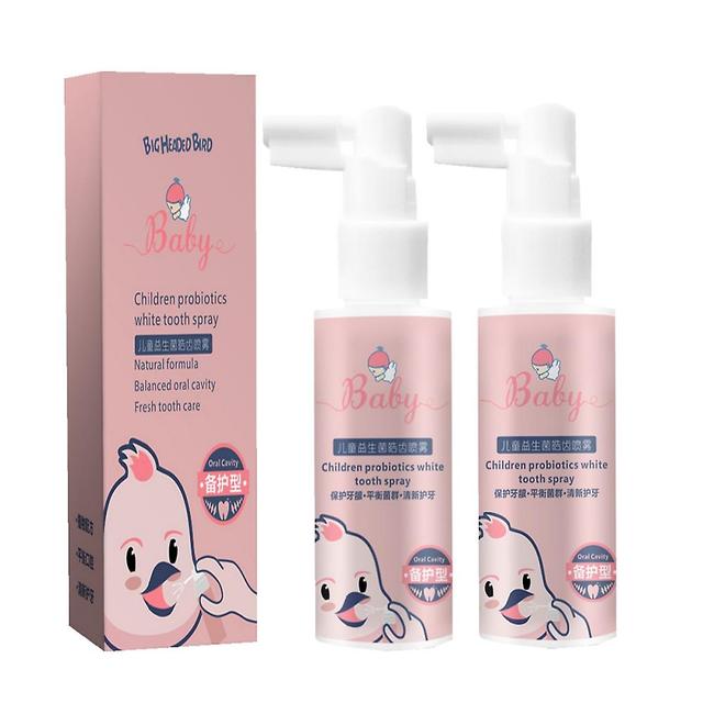 1-3pcs Children Probiotics Whitening Tooth Spray Natural Safe Formula Cleaning Mouth Healthy Teeth Fresh Breath Kids Dental Care Spray 40ml 2*Straw... on Productcaster.