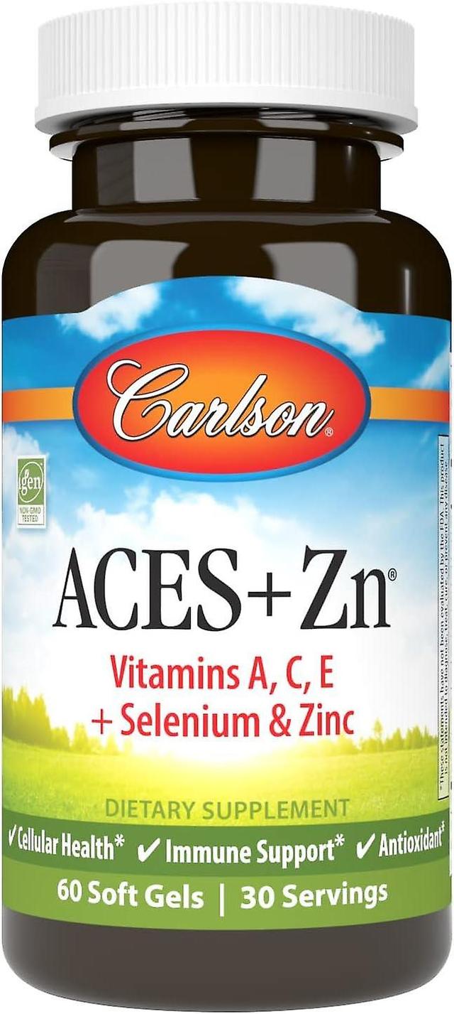 Carlson Labs ACES + Zn (Vitamine A, C, E + Selenium & Zink) 60 Softgels on Productcaster.