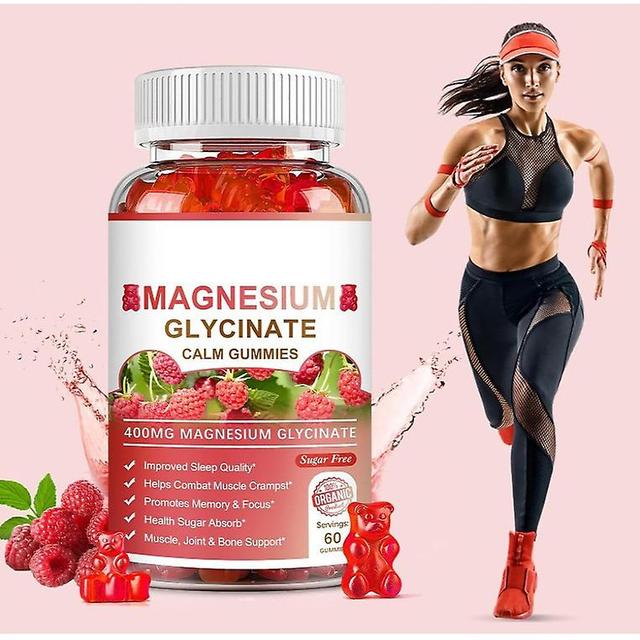 Haobuy Magnesiumglycinat-Gummis 400 mg, Magnesiumglycinat-Calm-Gummis helfen bei der Bekämpfung von Muskelkrämpfen für ruhige Unterstützung und Sch... on Productcaster.