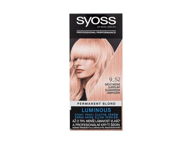 Syoss - Coloration permanente Blond permanent 9-52 Blond Or Rose Clair - Pour Femme, 50 ml on Productcaster.