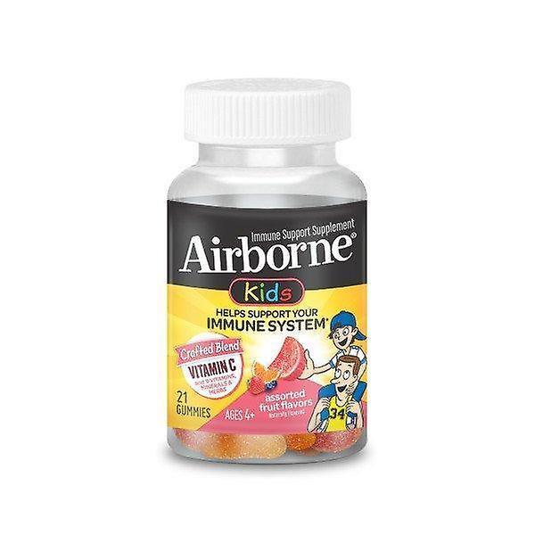 Airborne Luftburna barn blandade frukt smaksatta gummier, 21 räkna - 500mg vitamin c och mineraler & örter immunstöd (förpackningar kan variera) on Productcaster.