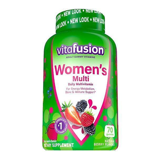 Vitafusion feminino multivitamínico de goma diária: vitamina c & e, deliciosos sabores de frutas, 70ct on Productcaster.