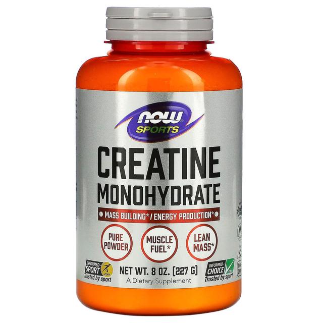 NOW Foods, Deportes, Monohidrato de creatina, Polvo puro, 227 g (8 oz) on Productcaster.