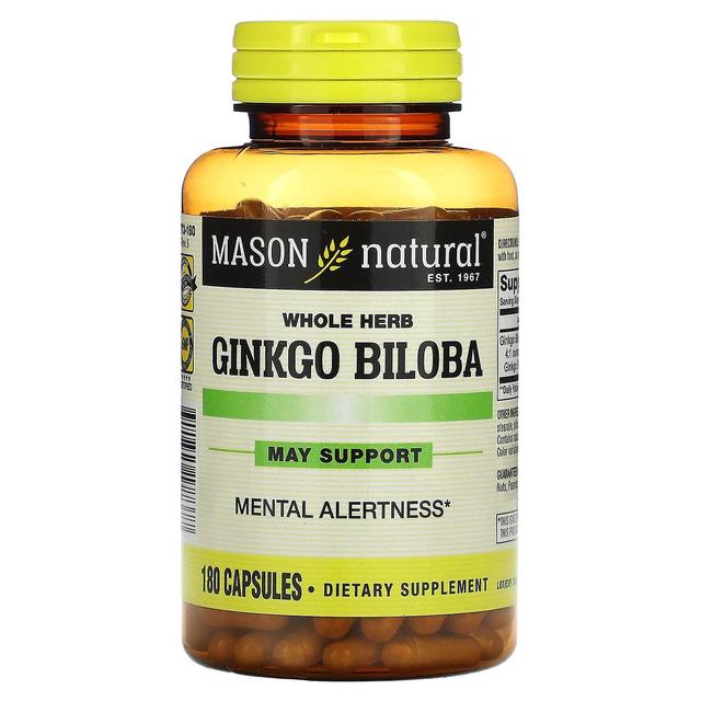 Mason Natural, Whole Herb Ginkgo Biloba, 180 Capsules on Productcaster.