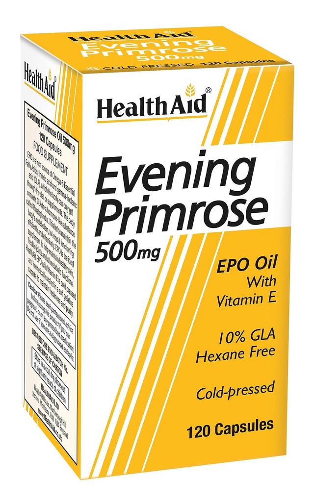 Health aid evening primrose oil 500mg with vitamin e 120's on Productcaster.