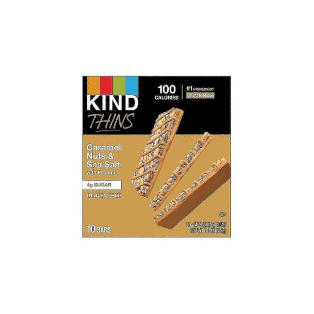 Kind Tipo fino caramelo, sal marinho, e amendoins sem glúten barras de energia, 10 ea on Productcaster.