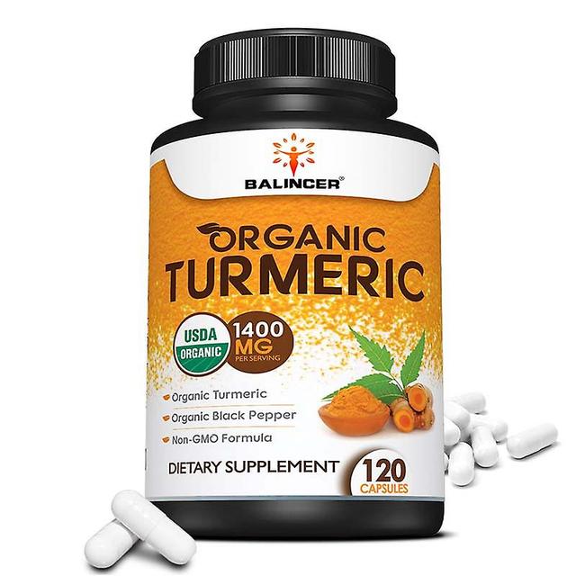 Vorallme Balincer Organic Turmeric Supplement - Turmeric & Black Pepper Supports Heart Health Aids Digestion & Brain Health 120count-1 bottle on Productcaster.