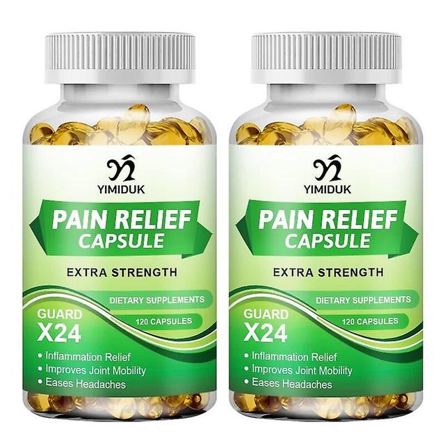 Eccpp Pain Relief Capsules Pain Relief Joint Health Inflammation Support Health Bone Quickly Nutrition Supplement 2 Bottles 120 pcs on Productcaster.