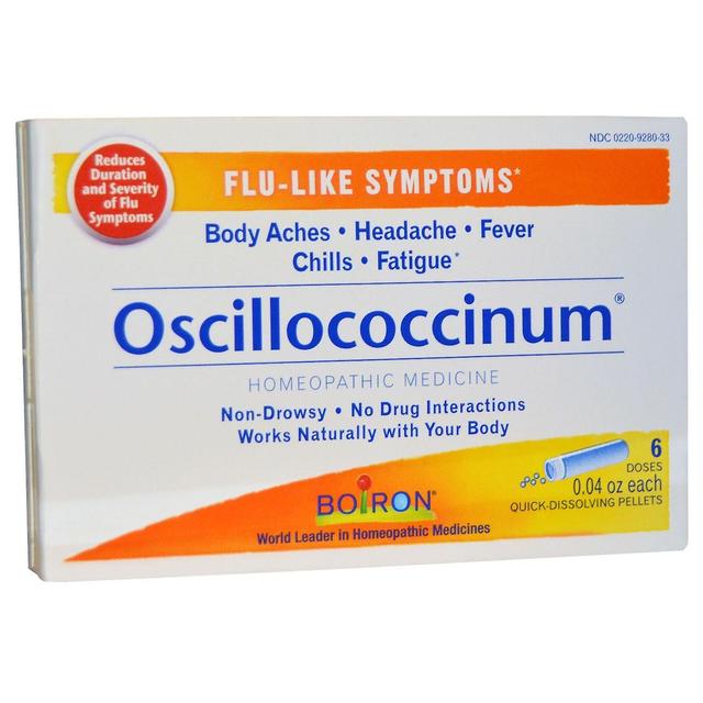 Boiron, Oscillococcinum, Sintomas semelhantes aos da gripe, 6 doses, 0,04 oz cada on Productcaster.