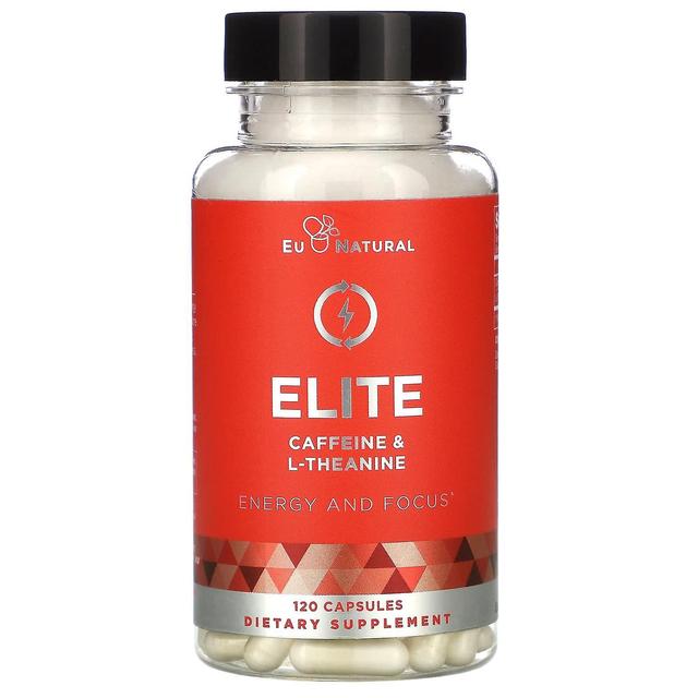 Eu Natural, ELITE, Caffeine & L-Theanine, 120 Capsules on Productcaster.