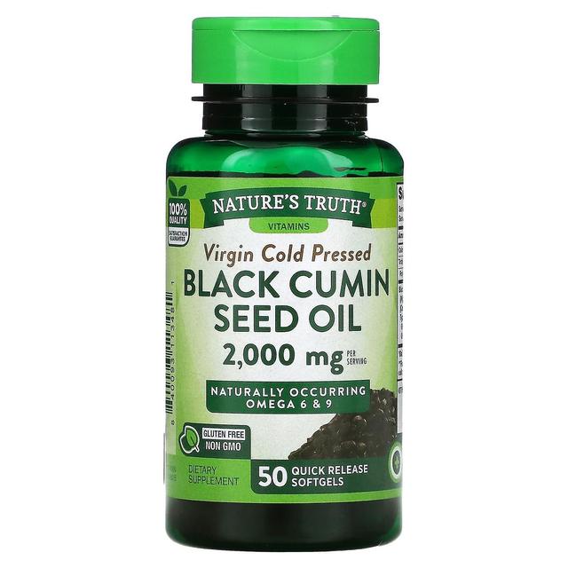 Nature's Truth, Black Cumin Seed Oil, 1,000 mg, 50 Quick Release Softgels on Productcaster.