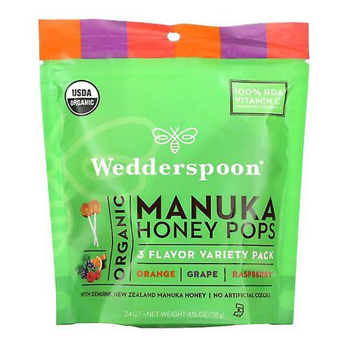 Wedderspoon Biologische Manuka Honing Pops Voor Kinderen, 24 ct, 4.15 Oz (Pak van 4) on Productcaster.