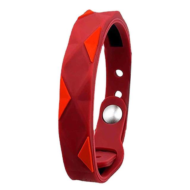 Anion Exercise Bracelet Silicone Queima de Gordura Drenagem Linfática Balanço Energético Vermelho on Productcaster.