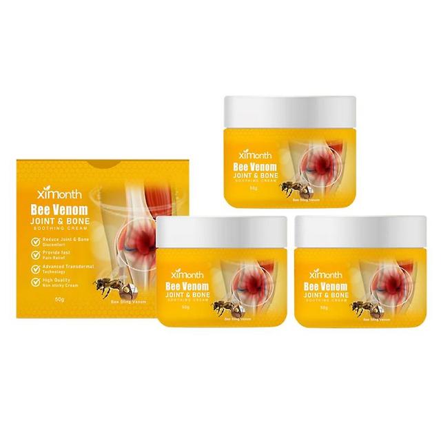 3pcs Natural Bee Arthritis Analgesic Ointment, Body Joint Back Neck Knee Cream on Productcaster.