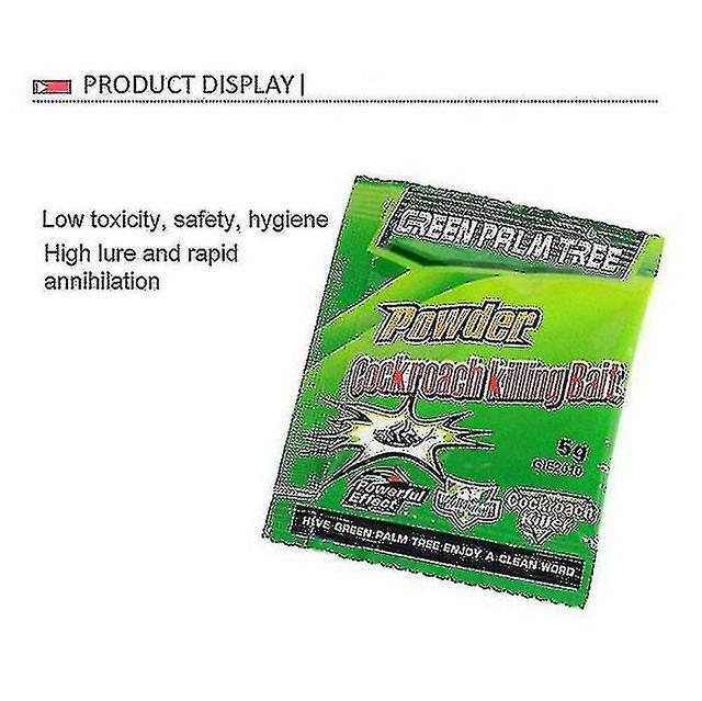 10/20/30 Packs Of Cockroach Green Leaf Powder Bait Repellent To Kill Household Pests 20 Pcs on Productcaster.