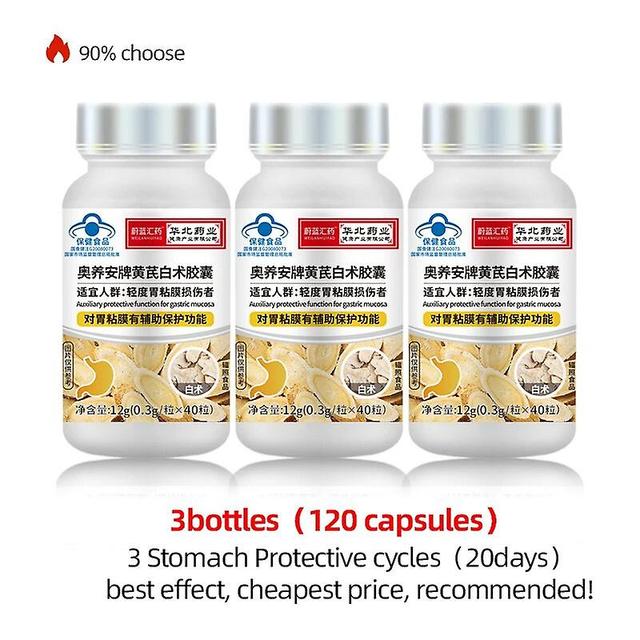 Jinzhaolai Stomach Pain Capsules Indigestion Pill Protection Gastric Mucosa Relief Diarrhea Astragalus Gastrointestinal Health Medicines 3bottles(1... on Productcaster.