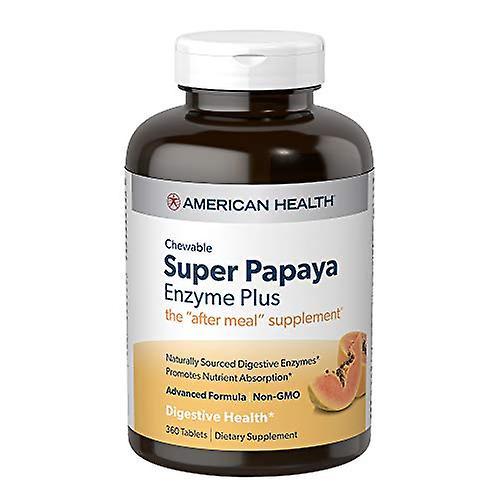 American Health Amerikaans gezondheidssuper papaja-enzym plus kauwtabletten 360 tellen on Productcaster.