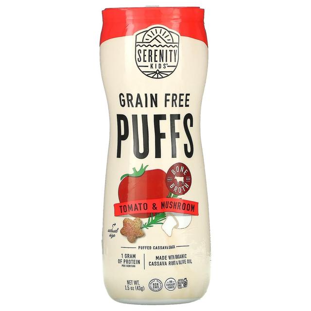 Serenity Kids, Grain Free Puffs, Tomato & Mushroom, 1.5 oz (43 g) on Productcaster.