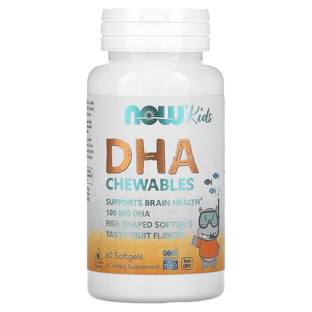 NOW Foods, Kid's DHA Chewables, Tasty Fruit, 60 Softgels on Productcaster.