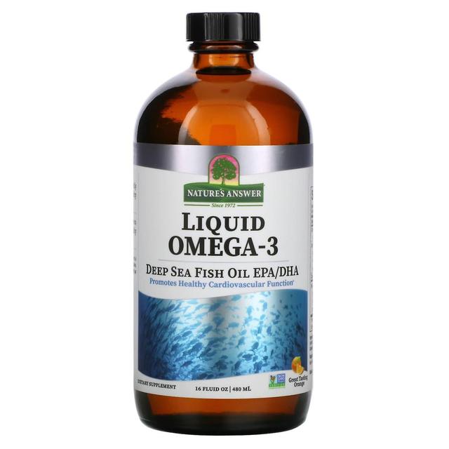 Nature's Answer, Liquid Omega-3, Deep Sea Fish Oil EPA/DHA, Orange, 16 fl oz (480 ml) on Productcaster.