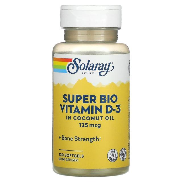 Solaray, Super Bio Vitamin D-3, 125 mcg, 120 Softgels on Productcaster.