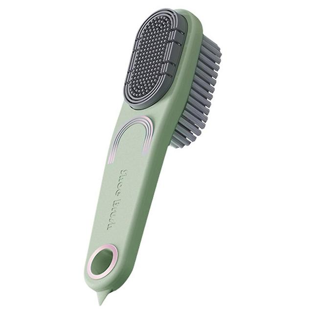 Double-side Shoe Brush Multipurpose Soft Bristles Shoe Cleaning Brush Professional Rubber Shoe Brush Green on Productcaster.