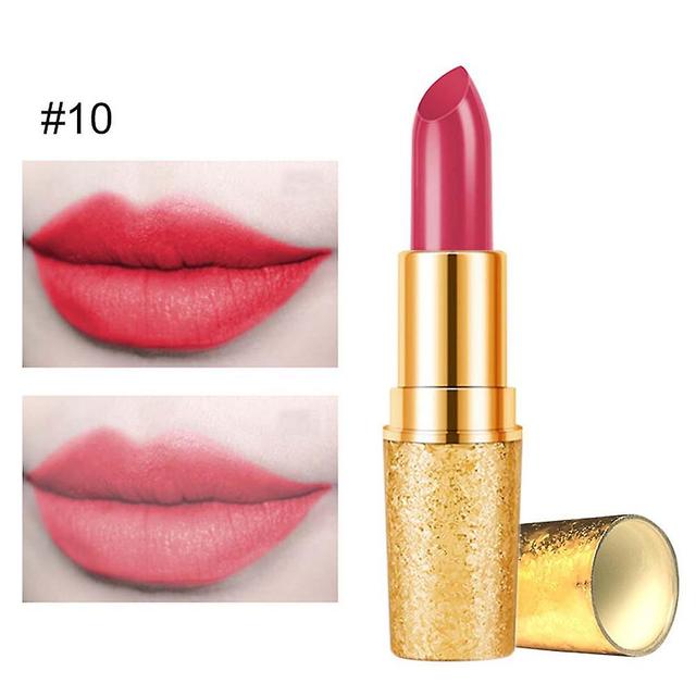 Makeup Gold Tube Small Lipstick Hydrating Lip Stick Beauty Cosmetic Colorful Nourishing Lipstick 10 on Productcaster.