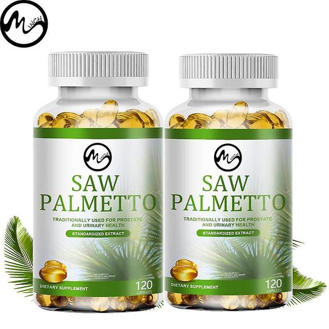 Visgaler Saw Palmetto extrakt kapsuly Doplnok zdravia prostaty Blokátor DHT Rast vlasov pre mužov pomáha normálnej frekvencii močenia 120 capsules on Productcaster.