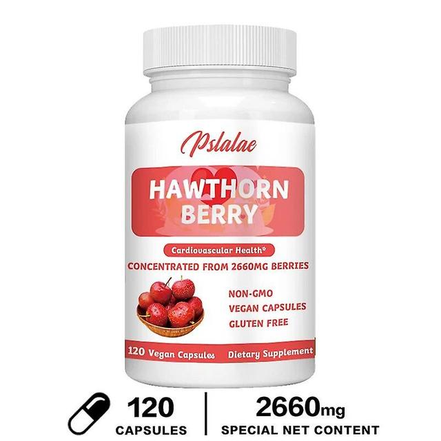 Eccpp Hawthorn Berry Capsules - Plant Polyphenol Supplement Hawthorn Extract Promotes Blood Circulation, Relieves Stress And Digestion 120 Capsules on Productcaster.