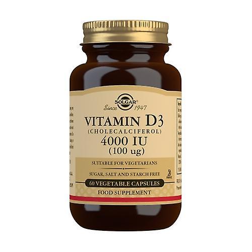 Solgar Vitamin D3 4000 IU 60 vegetable capsules of 100mg on Productcaster.