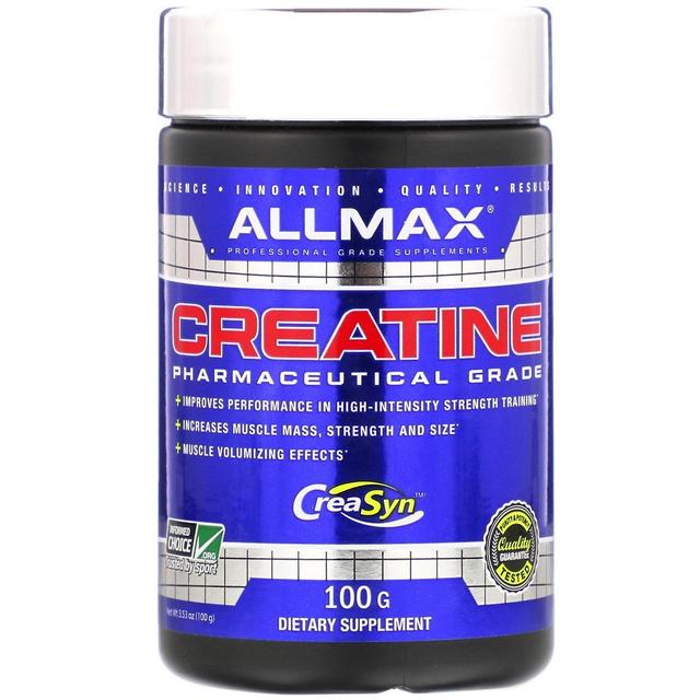 AllMax Nutrition ALLMAX Ernæring, Kreatin, Farmaceutisk Kvalitet, 3,53 oz (100 g) on Productcaster.