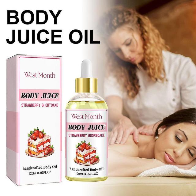 120ml Body Juice Oil Strawberry Shortcake, Handcrafted Body Oil for Women on Productcaster.