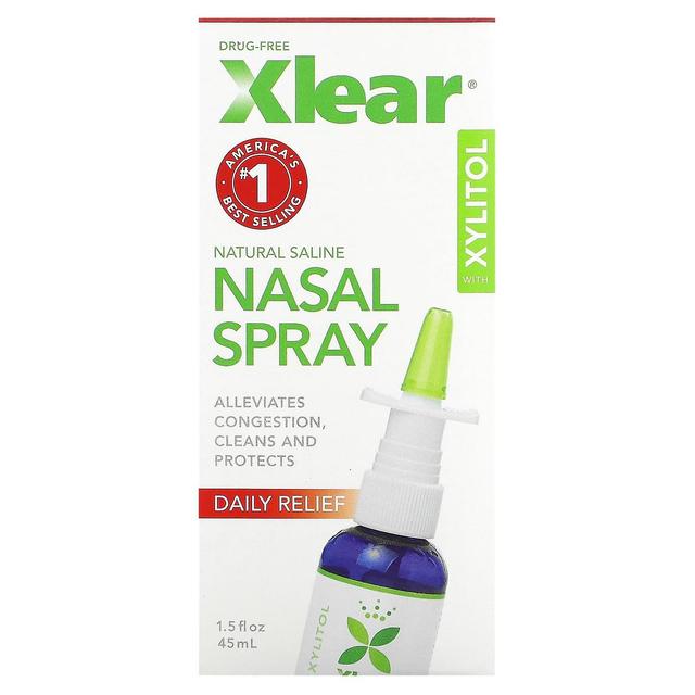 Xlear, Xylitol Saline Nasal Spray, Daily Relief, 1.5 fl oz (45 ml) on Productcaster.